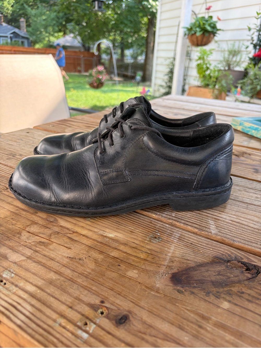 Birkenstock Footprints 👣 Black Leather Lace-Up Derby Shoes